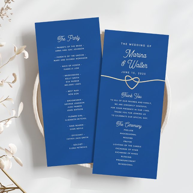 Royal Blue Wedding Program (Creator Uploaded)