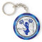 Royal Blue, White and Black Cheerleading Keychains