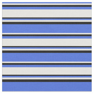 Royal Blue, White, and Black Coloured Pattern Fabric