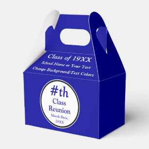 Royal Blue, White, Class Reunion Gift Bag Ideas,  Favour Box