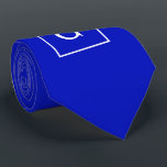Royal Blue White Framed Initial Monogram Tie<br><div class="desc">Royal Blue and White Framed Initial Monogram A stylish solid background with a white framed area for your monogram, name or other text. You can also change the text font, change the font size and colour, move the text, etc. If you would like this design in other colours, just drop...</div>