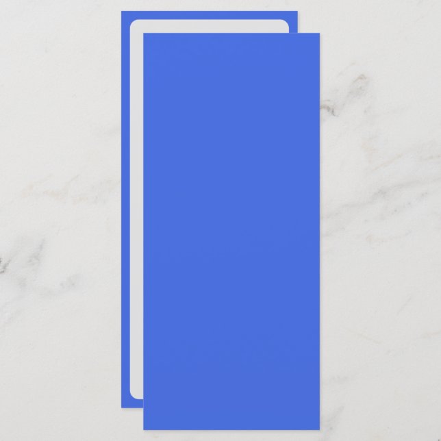 Royal Blue & White Menu with Border – Customisable (Front/Back)