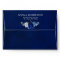 Royal Blue White Metallic Silver Floral Wedding