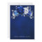 Royal Blue White Silver Metallic Floral Wedding In