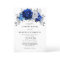 Royal Blue White Silver Metallic Floral Wedding In