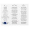 Royal Blue White Silver Tri-fold Wedding Program