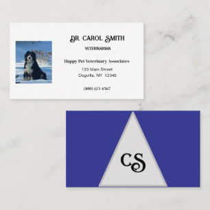 Royal Blue & white with logo or photoBusiness Card