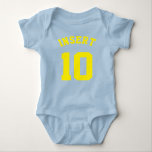 Royal Blue & Yellow Baby | Sports Jersey Design Baby Bodysuit<br><div class="desc">Royal Blue & Yellow Baby | Sports Jersey Design • Baby Football Bodysuit</div>
