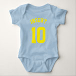 Royal Blue & Yellow Baby | Sports Jersey Design Bodysuit<br><div class="desc">Royal Blue & Yellow Baby | Sports Jersey Design • Baby Football Bodysuit</div>