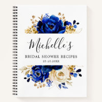 Royal Blue Yellow Gold Floral Bridal Shower