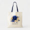 Royal Blue Yellow Gold Floral Bridesmaid gift Tote