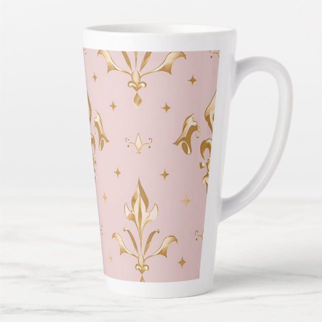 Royal Blush Ceramic Tumbler Latte Mug (Right)