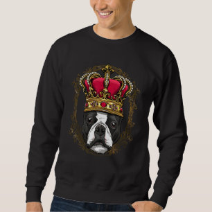Royal Boston Terrier King Queen Princess Puppy Pet Sweatshirt