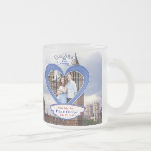 Royal British Baby Prince George Frosted Glass Coffee Mug