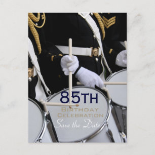 Royal British Band 85th Birthday Save the Date Announcement Postcard