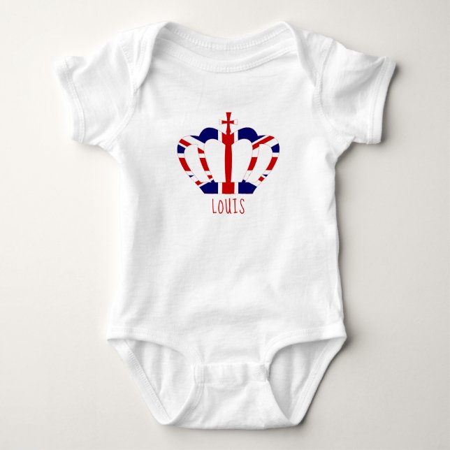 Royal British Crown | Personalised Baby Bodysuit (Front)