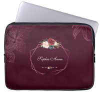 Royal Burgundy Floral Geometric