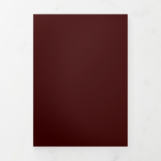 Royal Burgundy Rose Wedding RSVP Details QR Code Tri-Fold Invitation