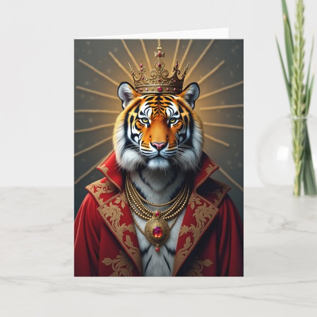 Royal Cat Birthday Card (Front)