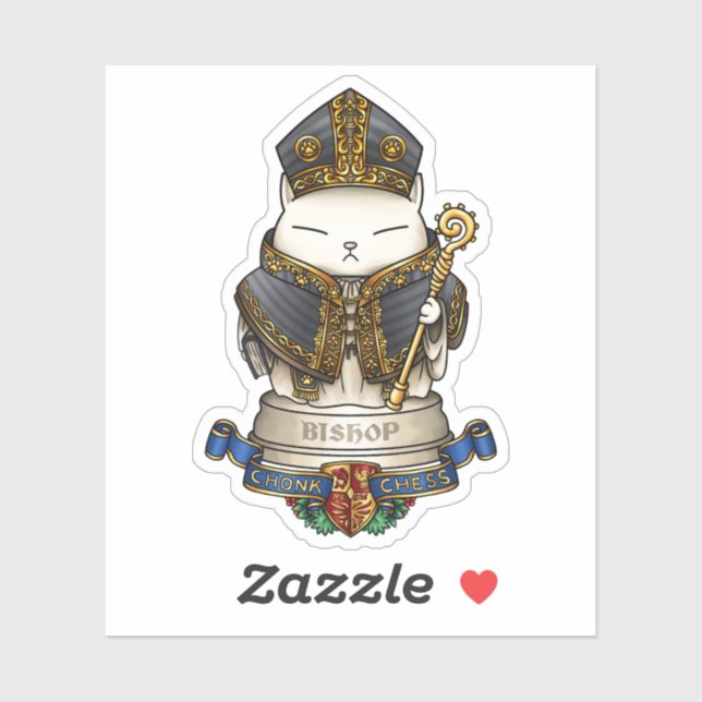 Royal Cat Chess Bishop Piece  (Sheet)