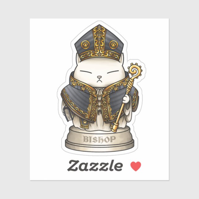 Royal Cat Chess Bishop Piece  (Sheet)