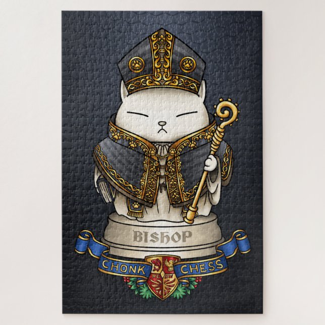 Royal Cat Chess Bishop Piece  Jigsaw Puzzle (Vertical)