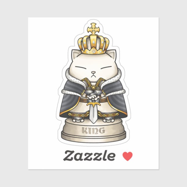 Royal Cat Chess King Piece  (Sheet)