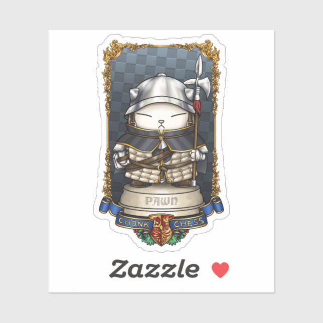 Royal Cat Chess Pawn Piece  (Sheet)