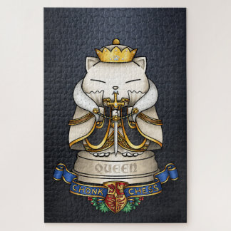 Royal Cat Chess Queen Piece Jigsaw Puzzle