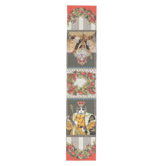 Royal Cat Christmas Table Runner 90x16 (Front)
