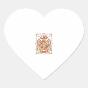 Royal Cat Crest Cat Heraldry Coat of Arms Vintage  Heart Sticker