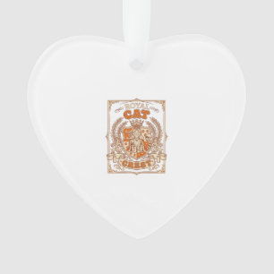 Royal Cat Crest Cat Heraldry Coat of Arms Vintage Ornament