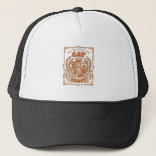 Royal Cat Crest Cat Heraldry Coat of Arms Vintage Trucker Hat