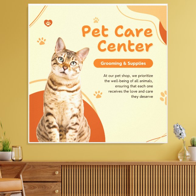 ROYAL CAT IN FRAM CANVAS PRINT (Insitu(LivingRoom))