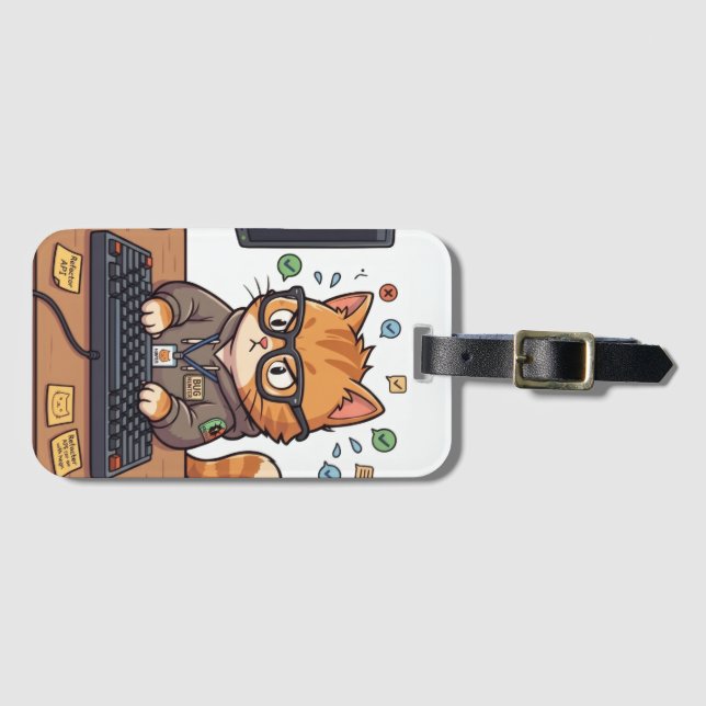Royal Cat Luggage Tag  (Front Horizontal)
