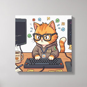Royal Cat Stretched Canvas Elegant Cat Wall Art