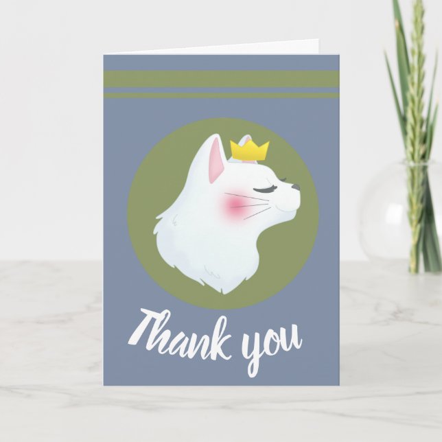 Royal Cat Thank You Card (Front)