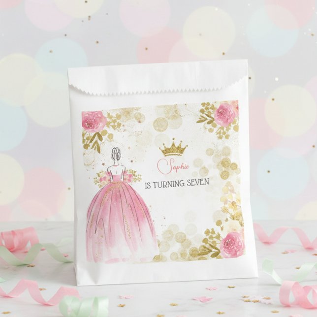Royal celebration pink princess birthday favour bags (Creator Uploaded)