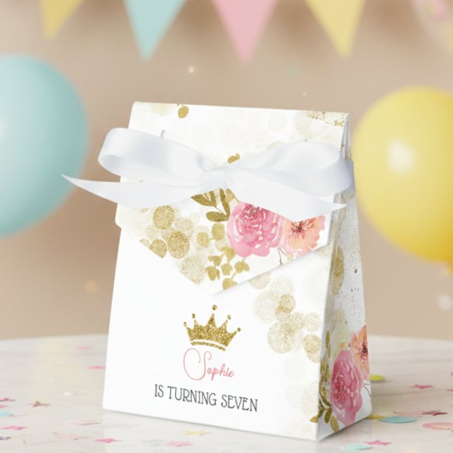 Royal celebration pink princess birthday favour box (Creator Uploaded)