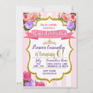 Royal Celebration Princess birthday invitation