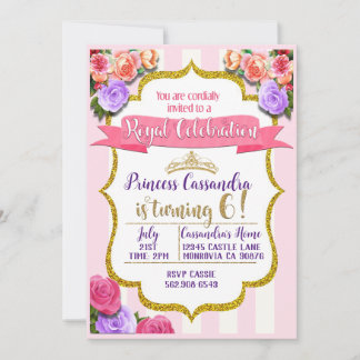 Royal Celebration Princess birthday invitation