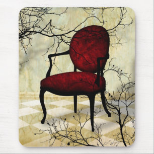 Royal Chair with Branches Mouse Pad