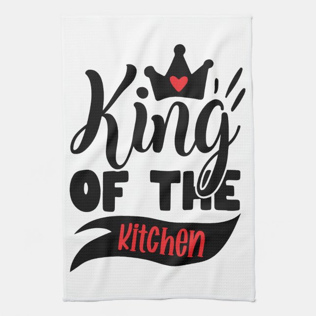 Royal Chef Apron: King of the Kitchen Tea Towel (Vertical)