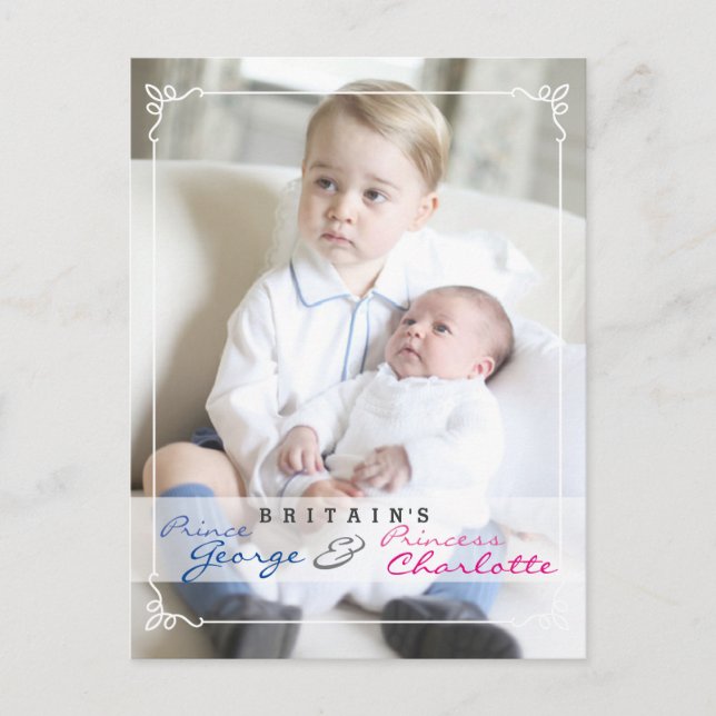 Royal Children - George & Charlotte Postcard (Front)