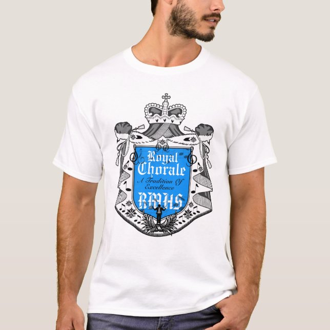 Royal Chorale Crest 4B Black T-Shirt (Front)