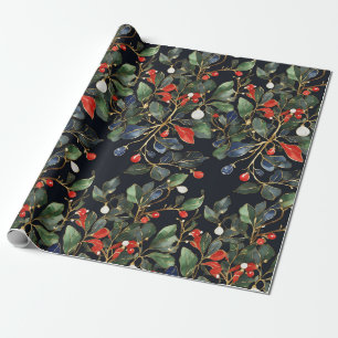 Royal Christmas mistletoe seamless pattern BIG Wrapping Paper