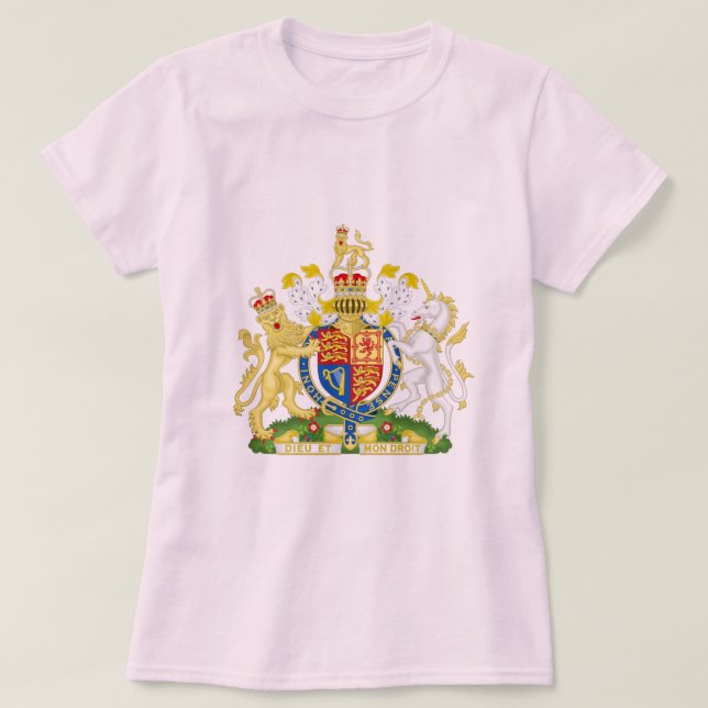 Royal Coat of Arms of the United Kingdom UK  T-Shi T-Shirt (Design Front)