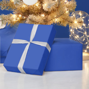 Royal Cobalt Blue Plain Solid Color  Wrapping Paper