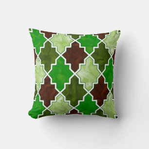 Royal Colourful Tissue Quatrefoil Moroccan Art 5 Cushion
