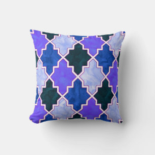 Royal Colourful Tissue Quatrefoil Moroccan Art 9 Cushion